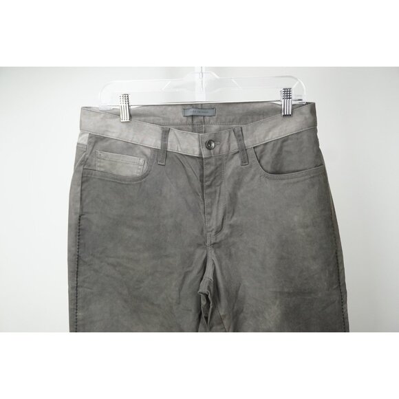 John Varvatos Gray Black Side Stitched Mens Cotton Pants Sz 32 Brand New